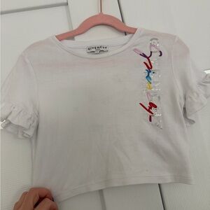 Givenchy Kids White Tee with Colorful Logo